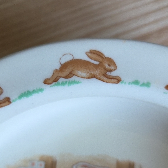 Royal Doulton Bunnykins Peter Rabbit Mr. Piggly's Stores Children's Bowl - Picture 6 of 7